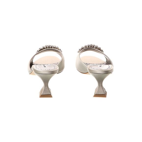 Manolo Blahnik Laalita 50 Satin Sandal (Authentic Pre-Loved), Grey - Picture 3 of 5